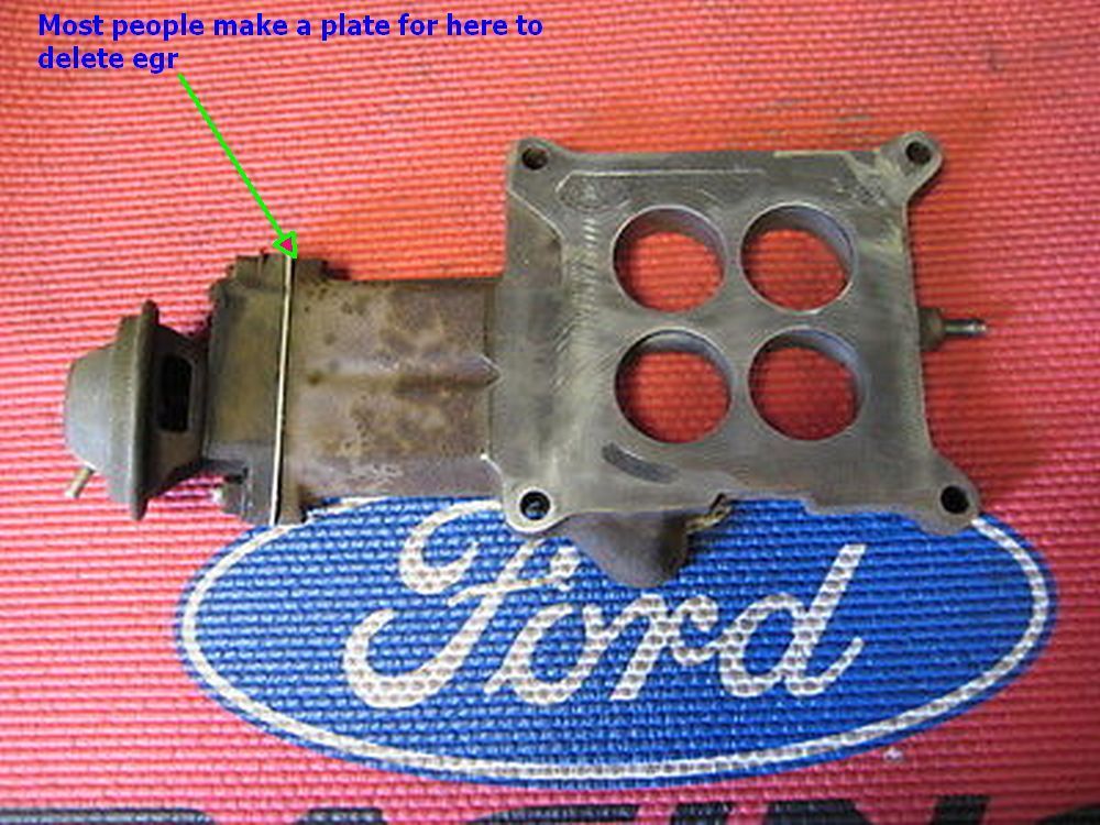 EGR plate delete on a 1979 7.5l 460 Ford Truck Enthusiasts Forums